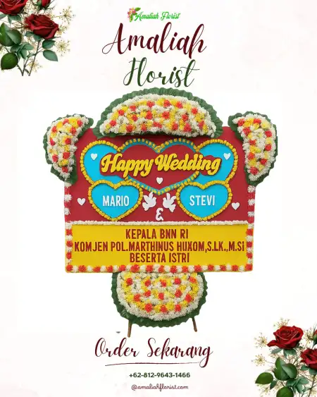 Papan Bunga Pernikahan Lambu Kibang